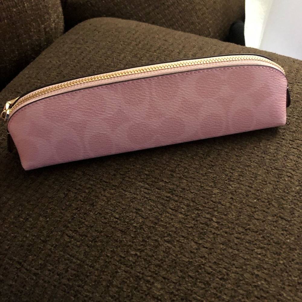 Coach powder pink pencil case